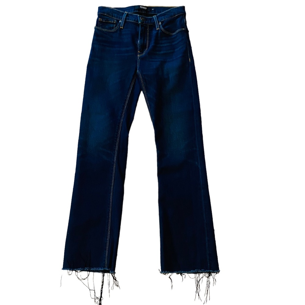 HUDSON Nico Bootcut Dark Wash Jeans Raw Hem